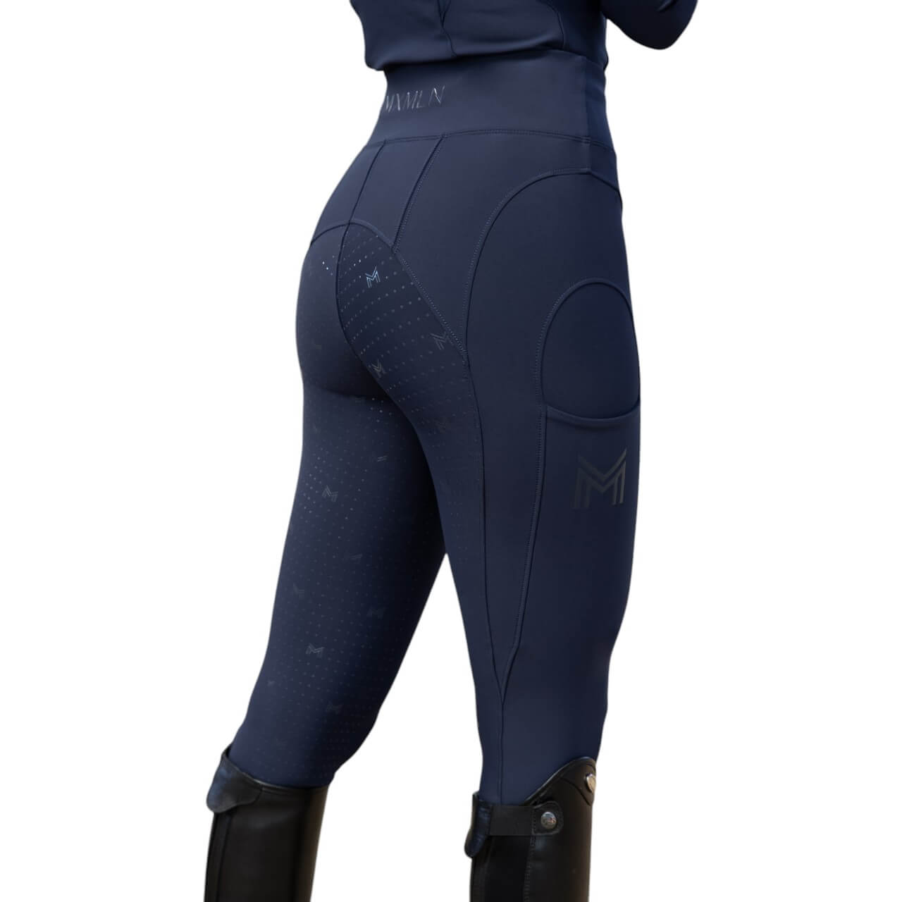 Reitleggings Damen Full-Grip Outline Damenreitleggings