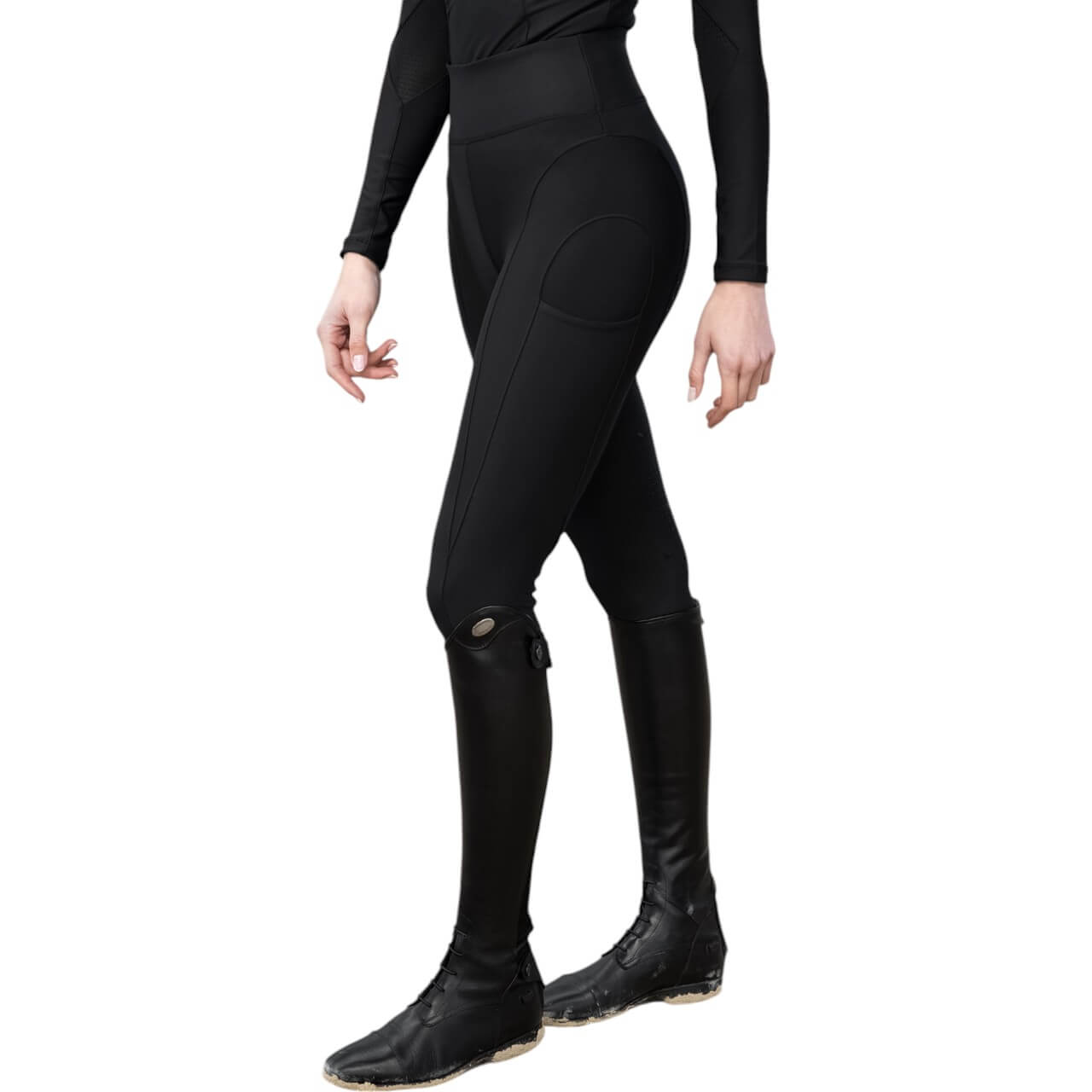Reitleggings Damen Full-Grip Outline Damenreitleggings