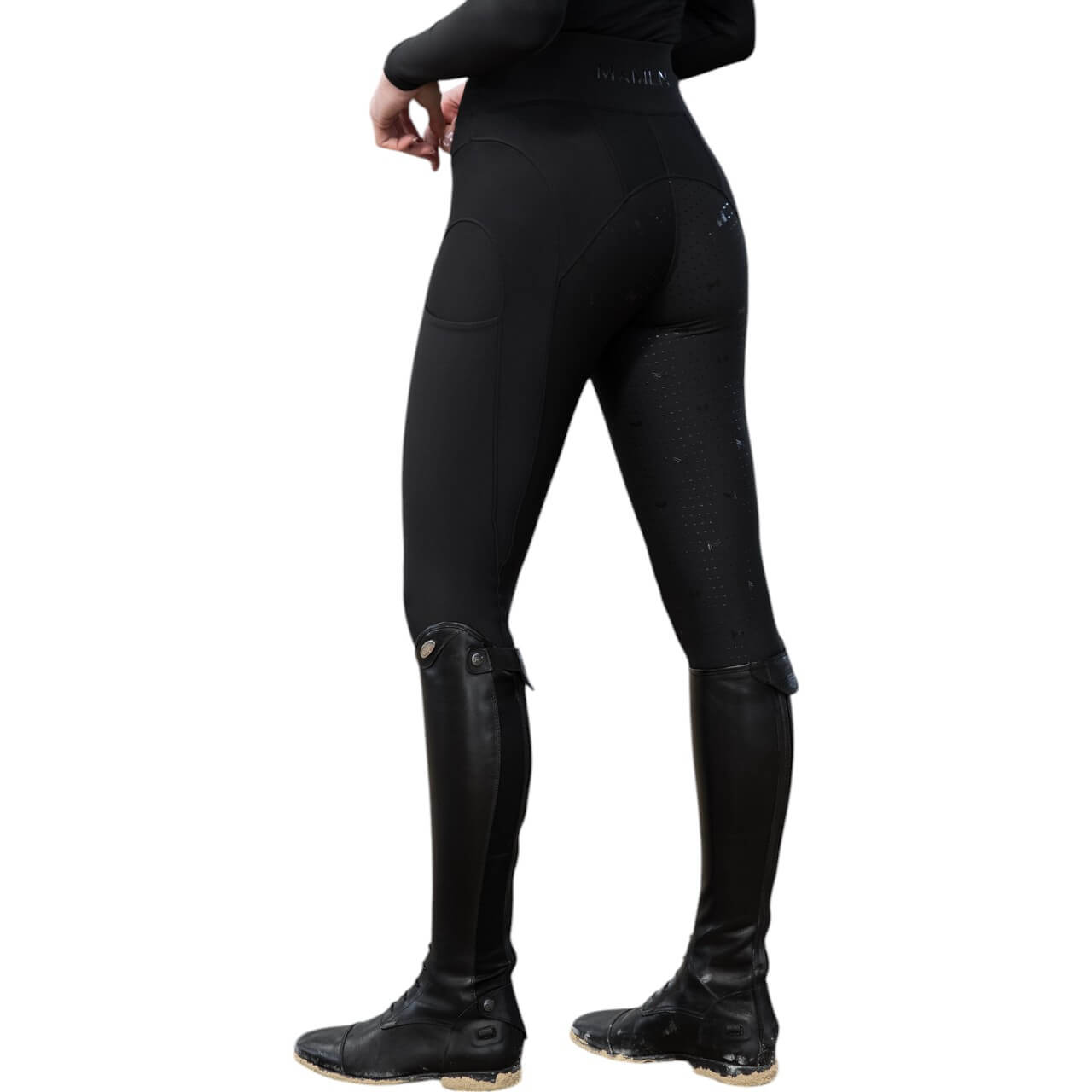 Reitleggings Damen Full-Grip Outline Damenreitleggings