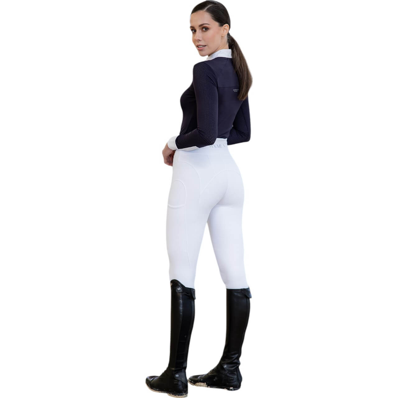 Reitleggings Damen Full-Grip Outline Damenreitleggings