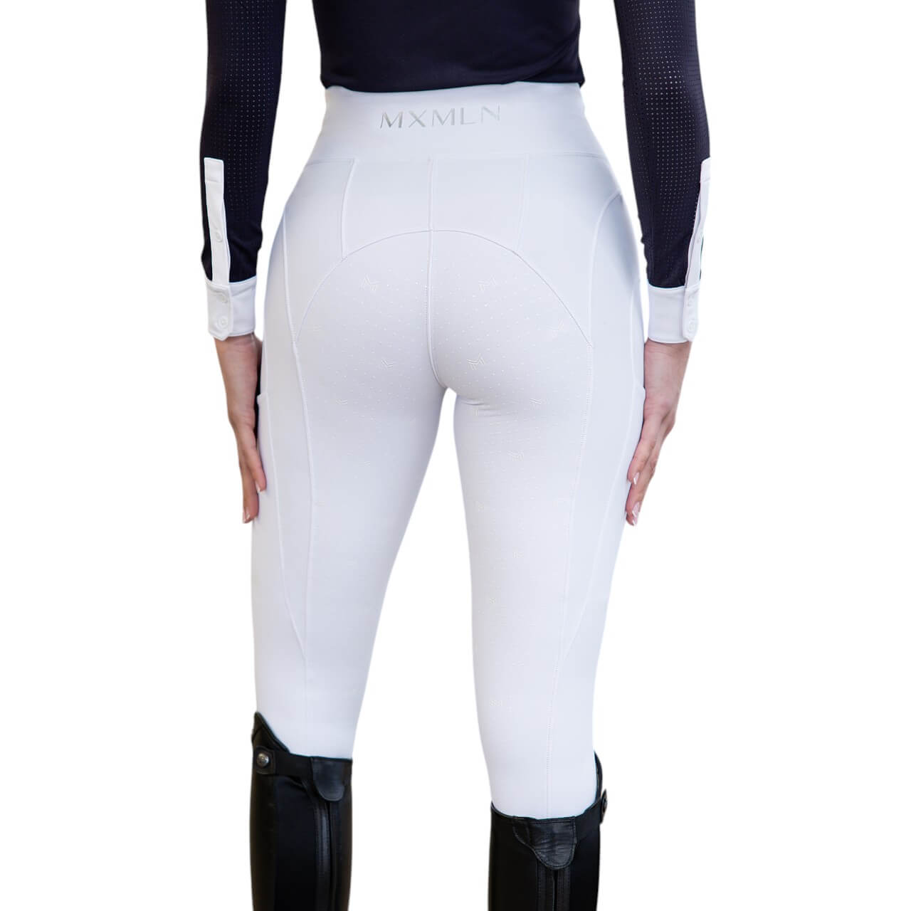 Reitleggings Damen Full-Grip Outline Damenreitleggings