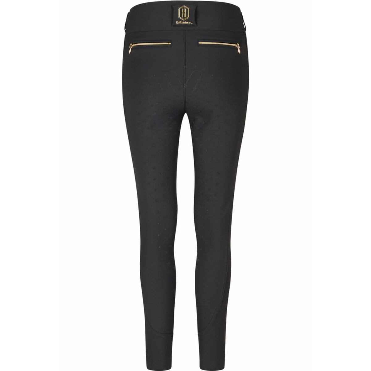 Eskadron Reitleggings Damen Full-Grip Pro Heritage 2025 Leggings, Schwarz, Produkt allein auf weißem Hintergrund.