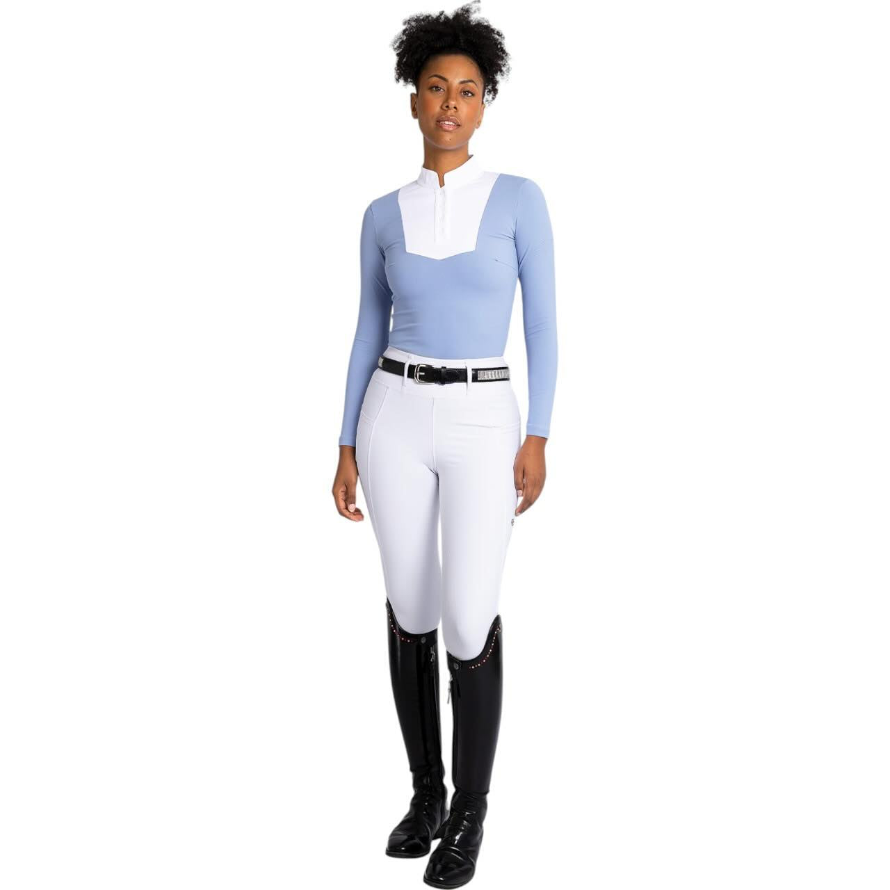 Reitleggings Damen Full-Grip Studio Damenreitleggings