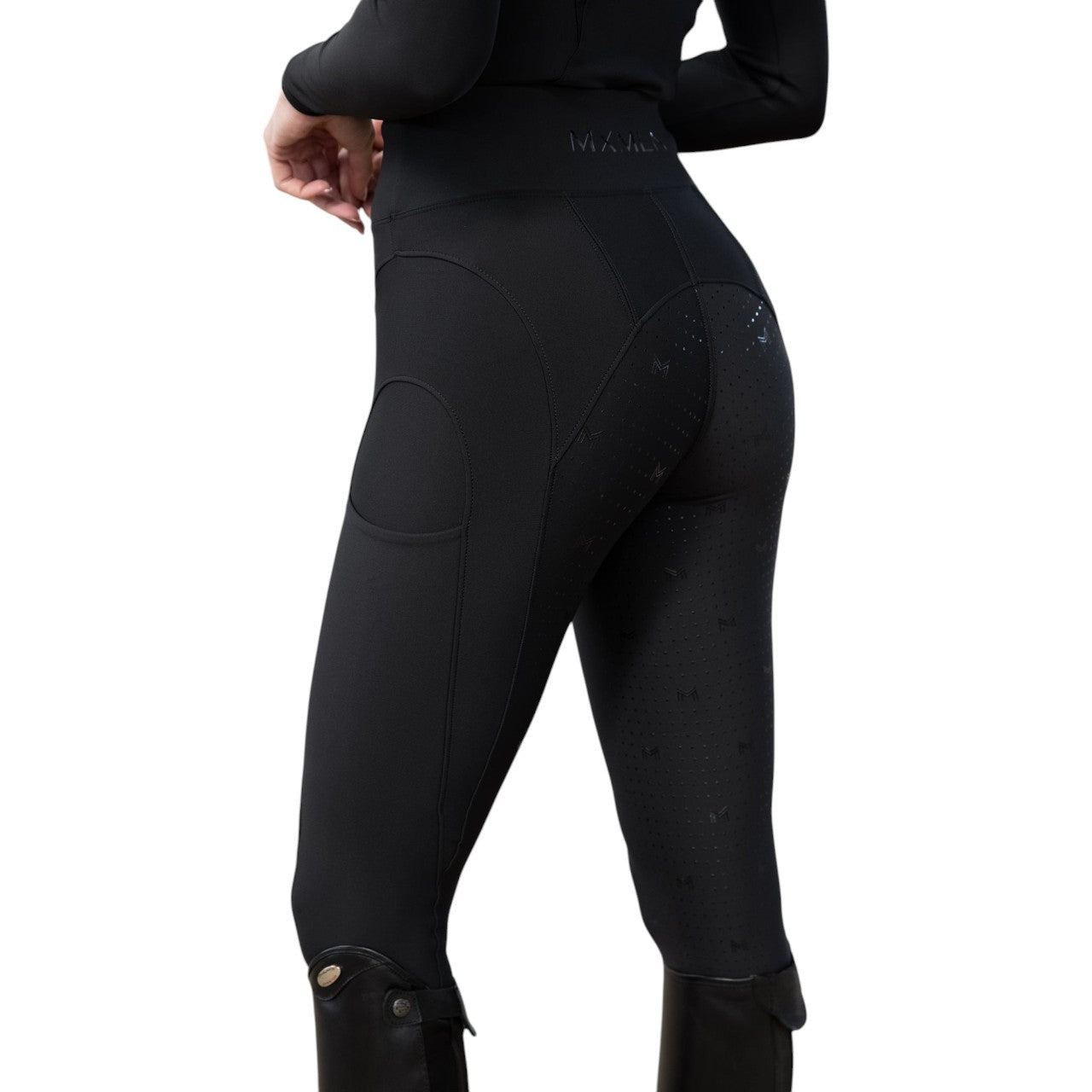 Reitleggings Damen Knee-Grip Outline Damenreitleggings