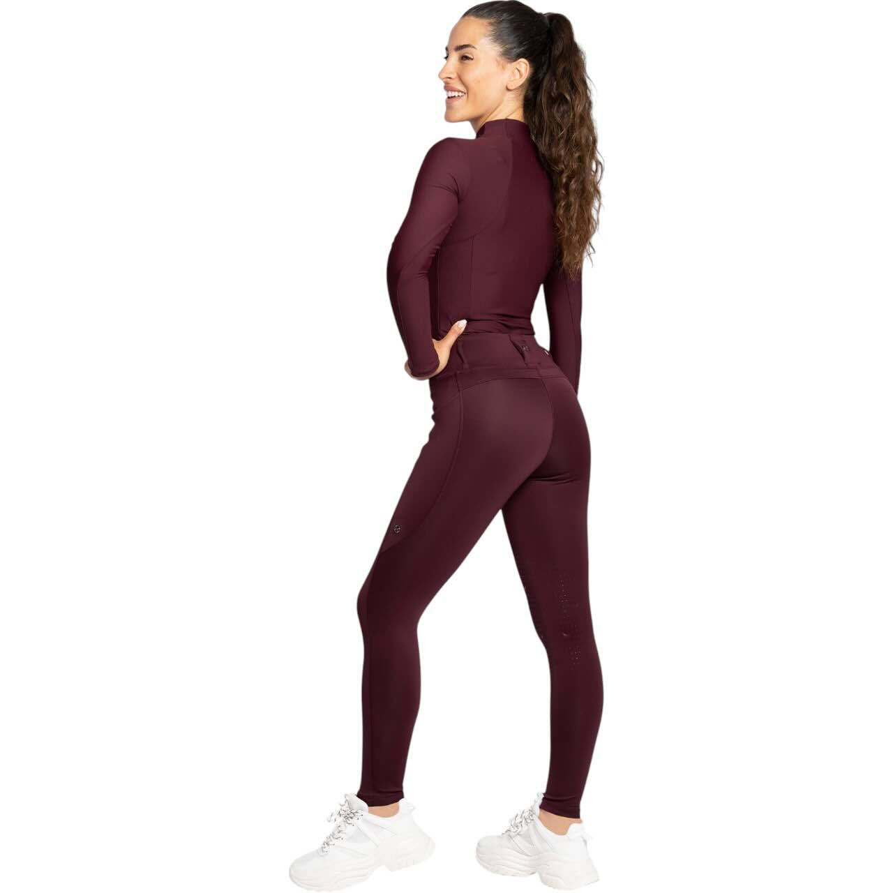 Reitleggings Damen Knee-Grip Studio Damenreitleggings