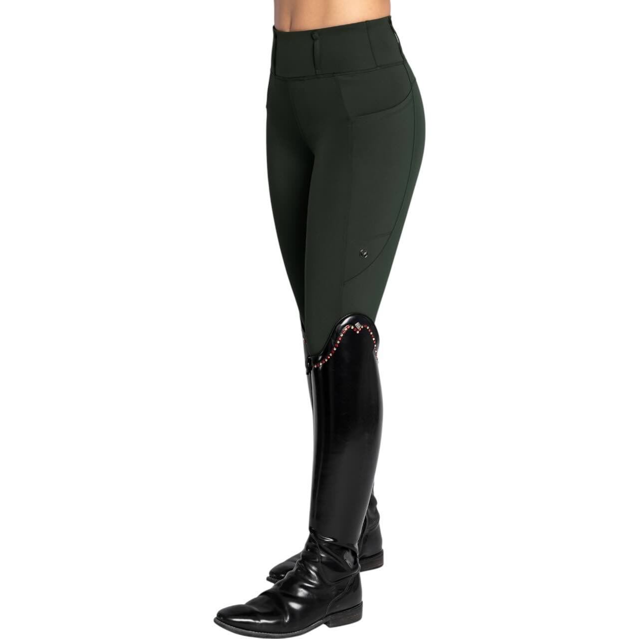 Reitleggings Damen Knee-Grip Studio Damenreitleggings