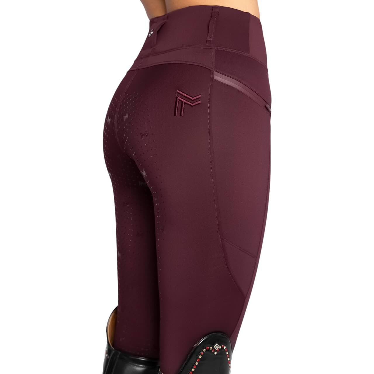 Reitleggings Damen Knee-Grip Studio Damenreitleggings