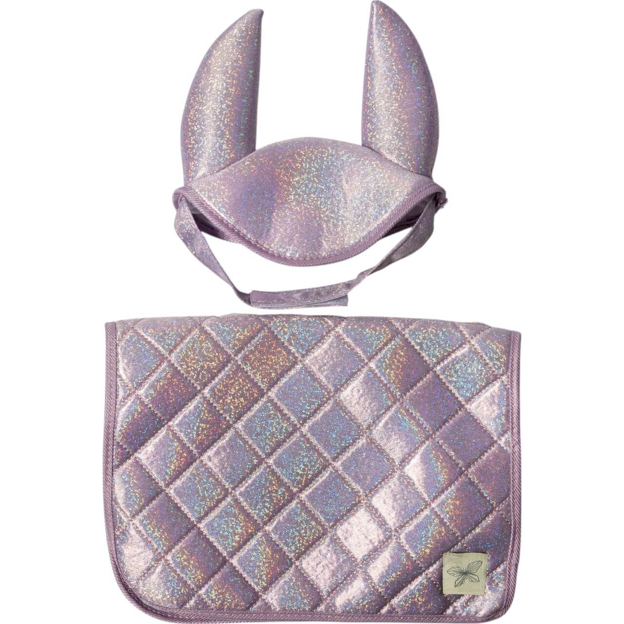Schabracke und Fliegenhaube Glitter Hobby Horse Saddle Pad
