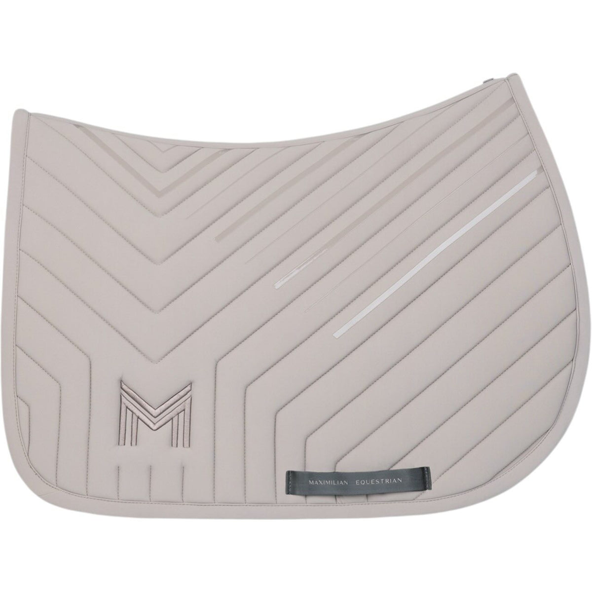 Maximilian Equestrian Schabracke Springen Delta Springschabracke, Hellgrau, Produkt allein auf weißem Hintergrund.