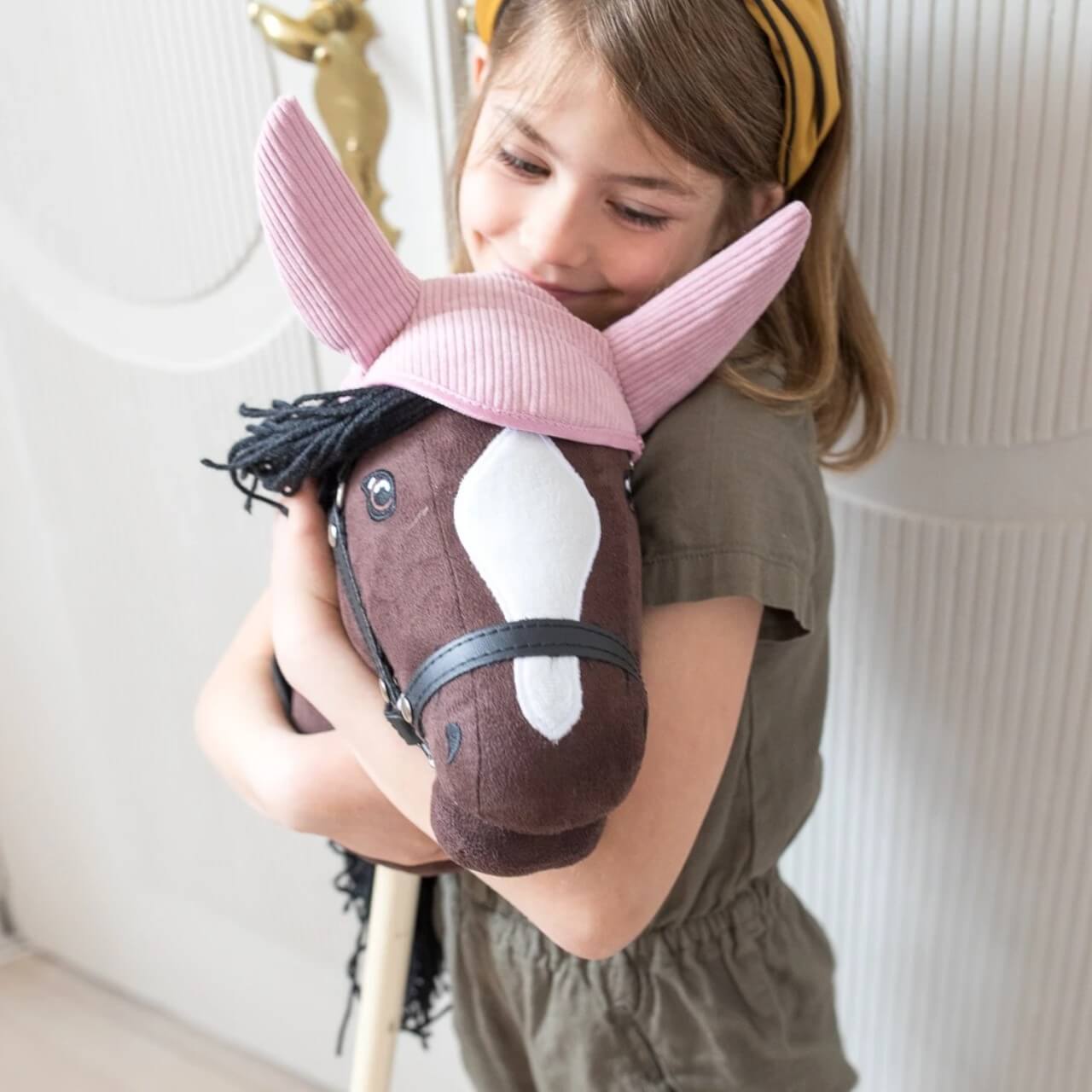 Schabracke und Fliegenhaube Corduroy Hobby Horse Saddle Pad