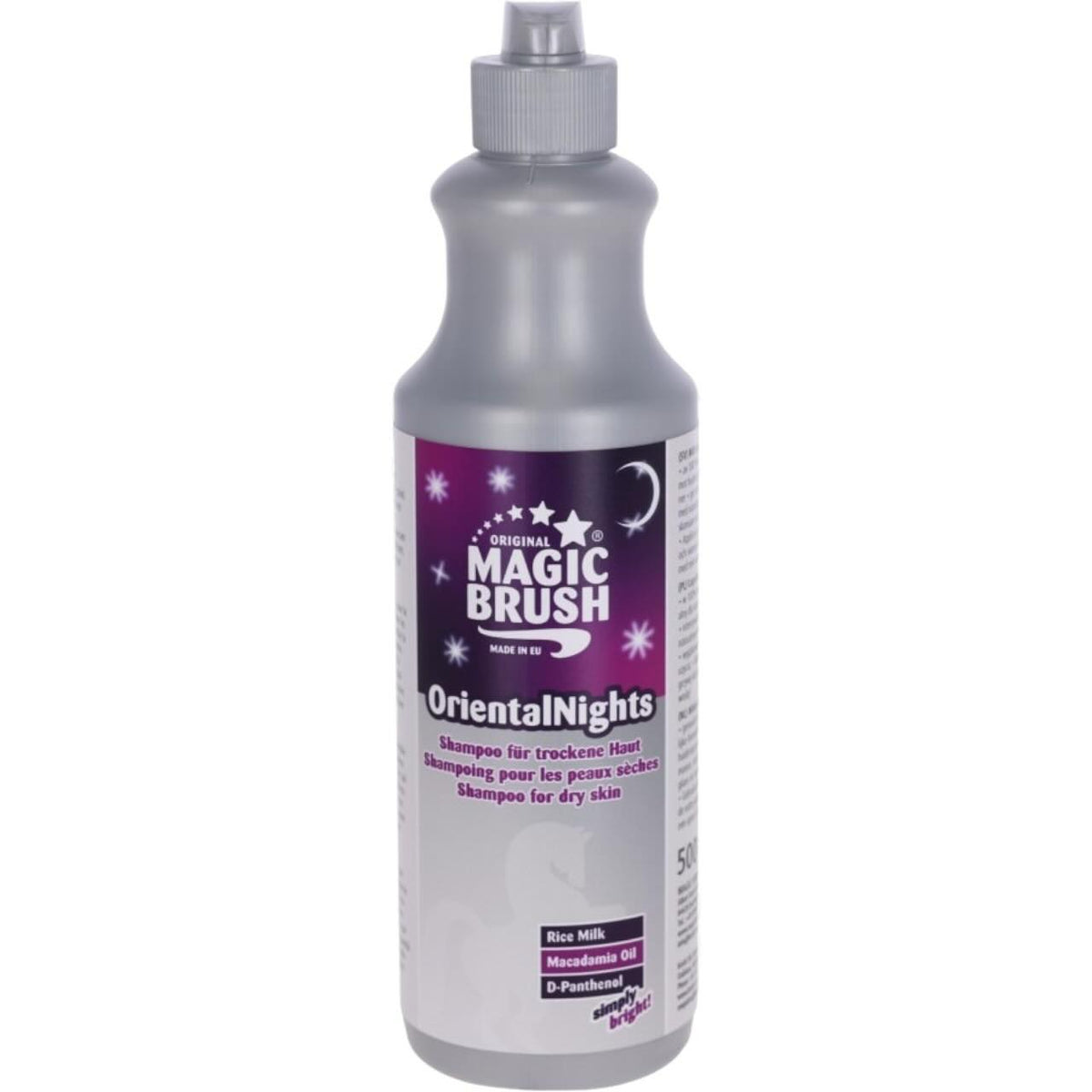 Magic Brush Shampoo Pferdeshampoo OrientalNights, 500 ml, Produkt allein auf weißem Hintergrund.