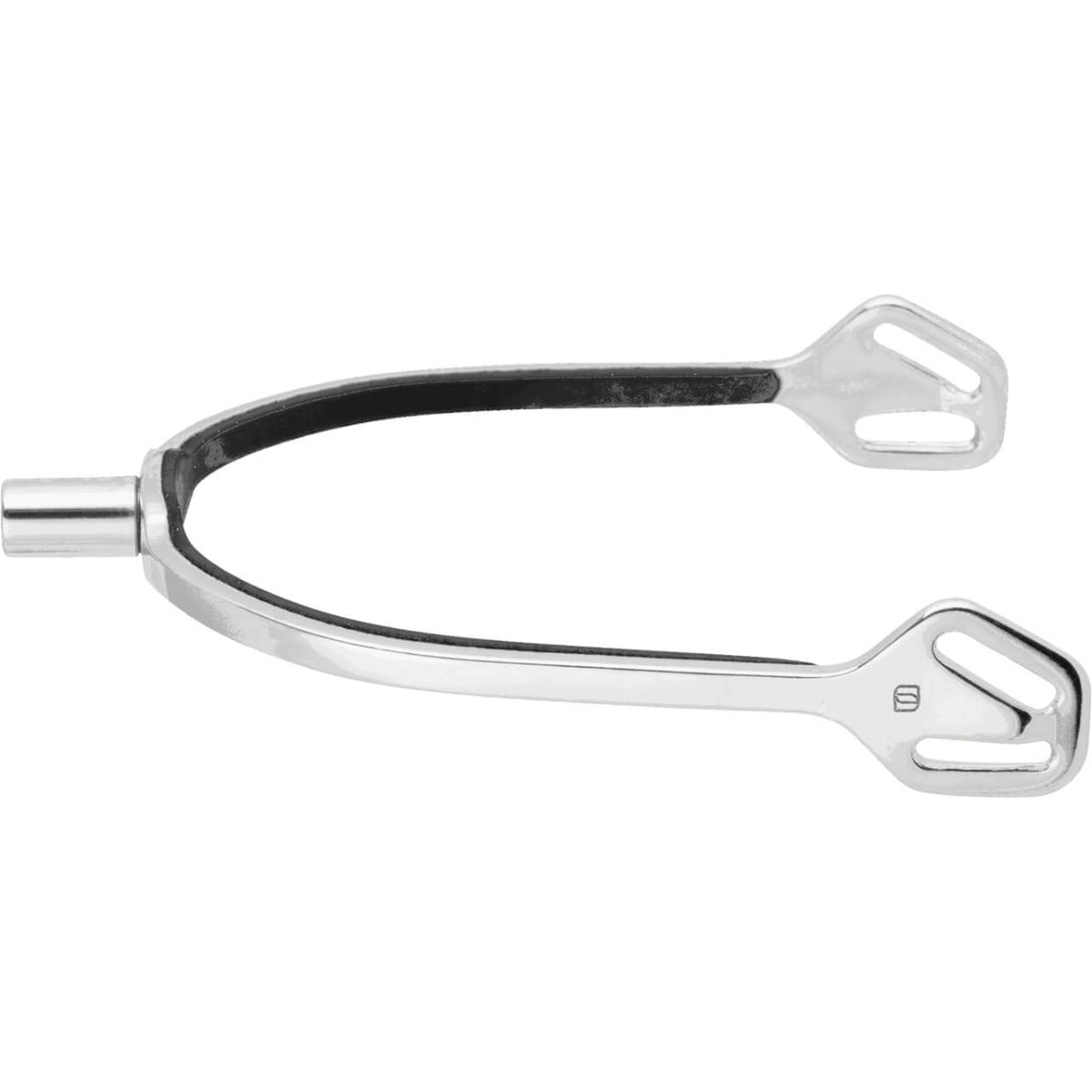Sporen BootProtect Exklusiv Matt 15mm flach gummiert, silber, Produkt allein auf weißem Hintergrund.