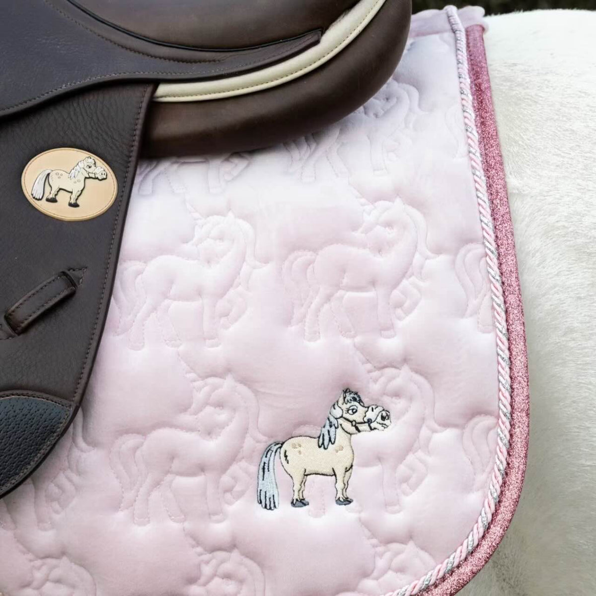 Springschabracke Unicorn Glitter Schabracke