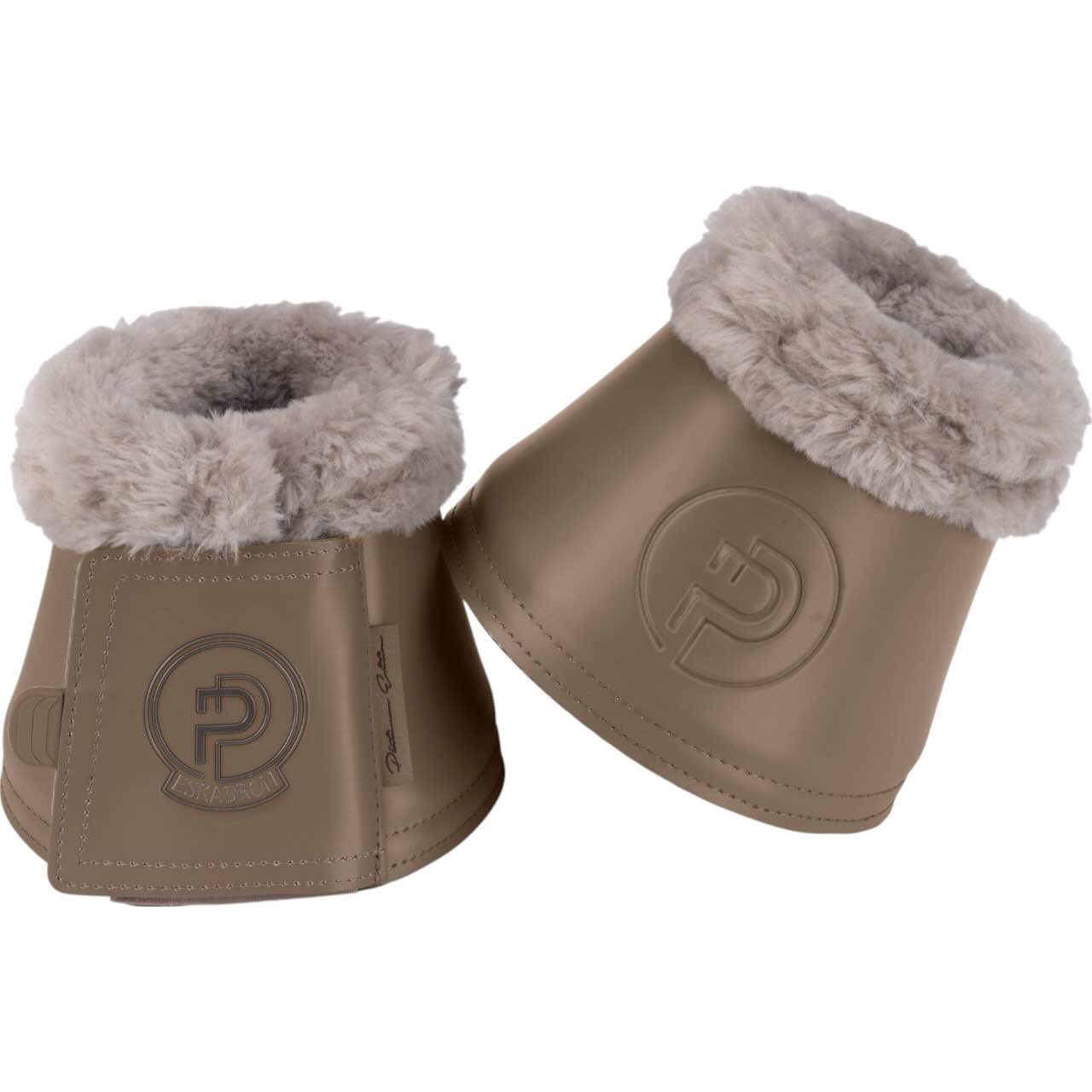 Eskadron Hufglocken Softslate Faux Fur Platinum 2025 Sprungglocken, Smoky Taupe, Produkt allein.