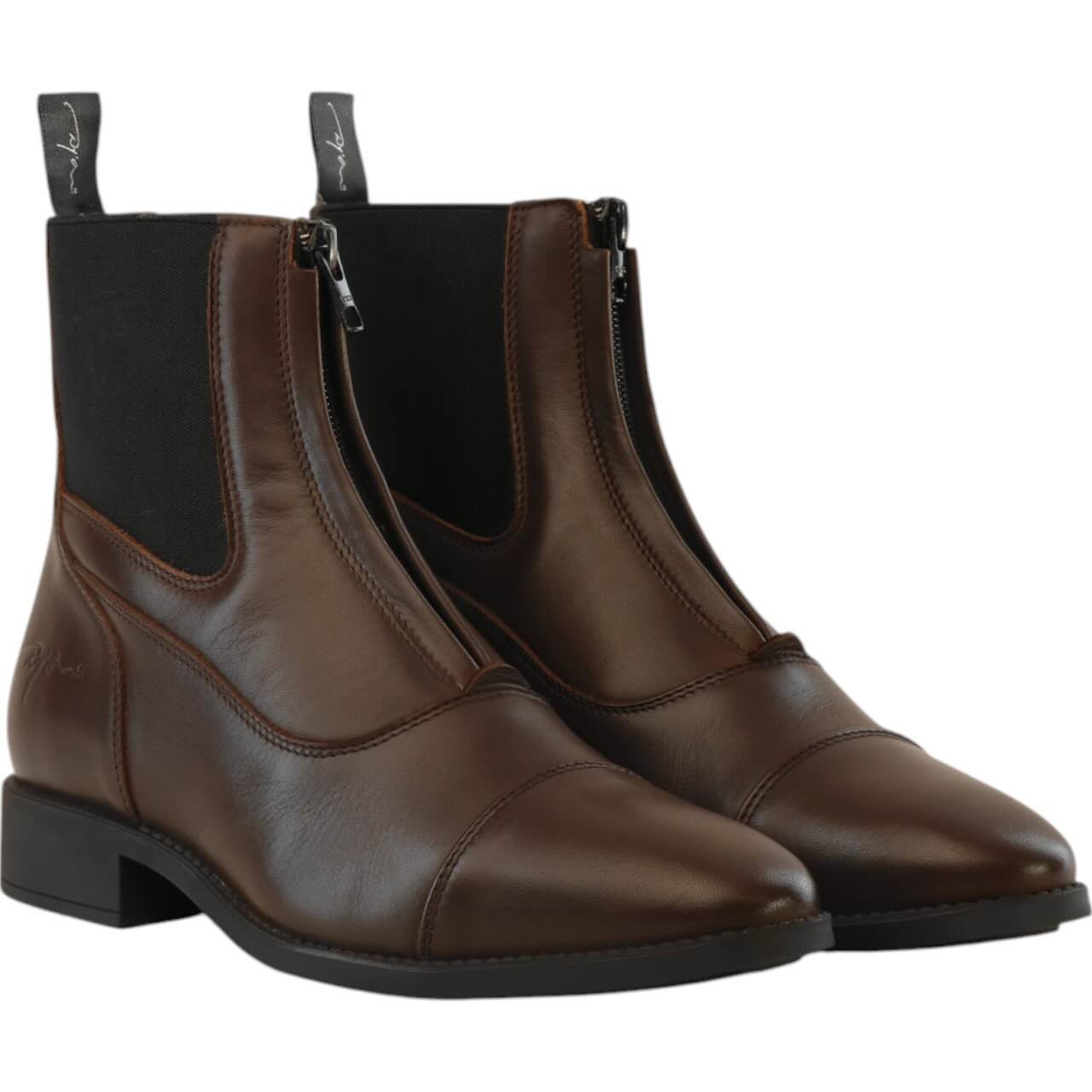 Stiefeletten Frontreißverschluss Lederstiefelette