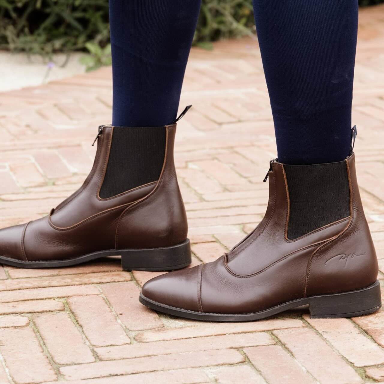 Stiefeletten Frontreißverschluss Lederstiefelette