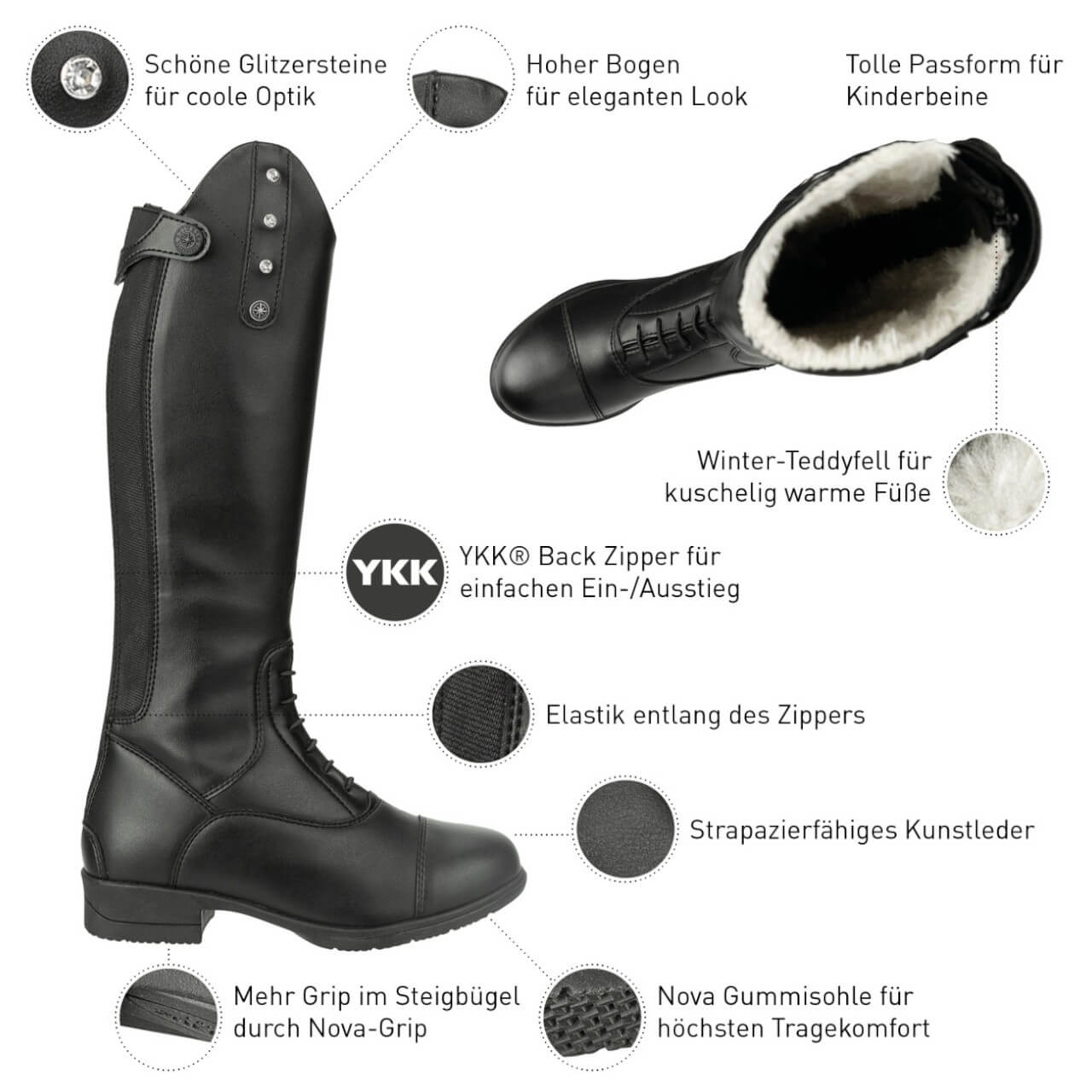 Reitstiefel Kids Fun Glitter Winter