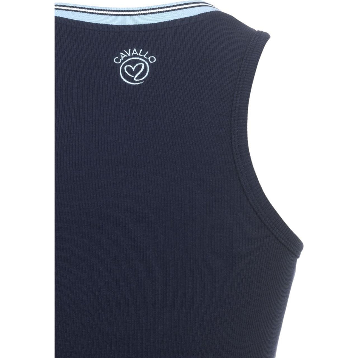Cavallo Top Damen Sleeveless Cavalmay Event Kollektion Tanktop, Navy, Detailaufnahme des Rückens.