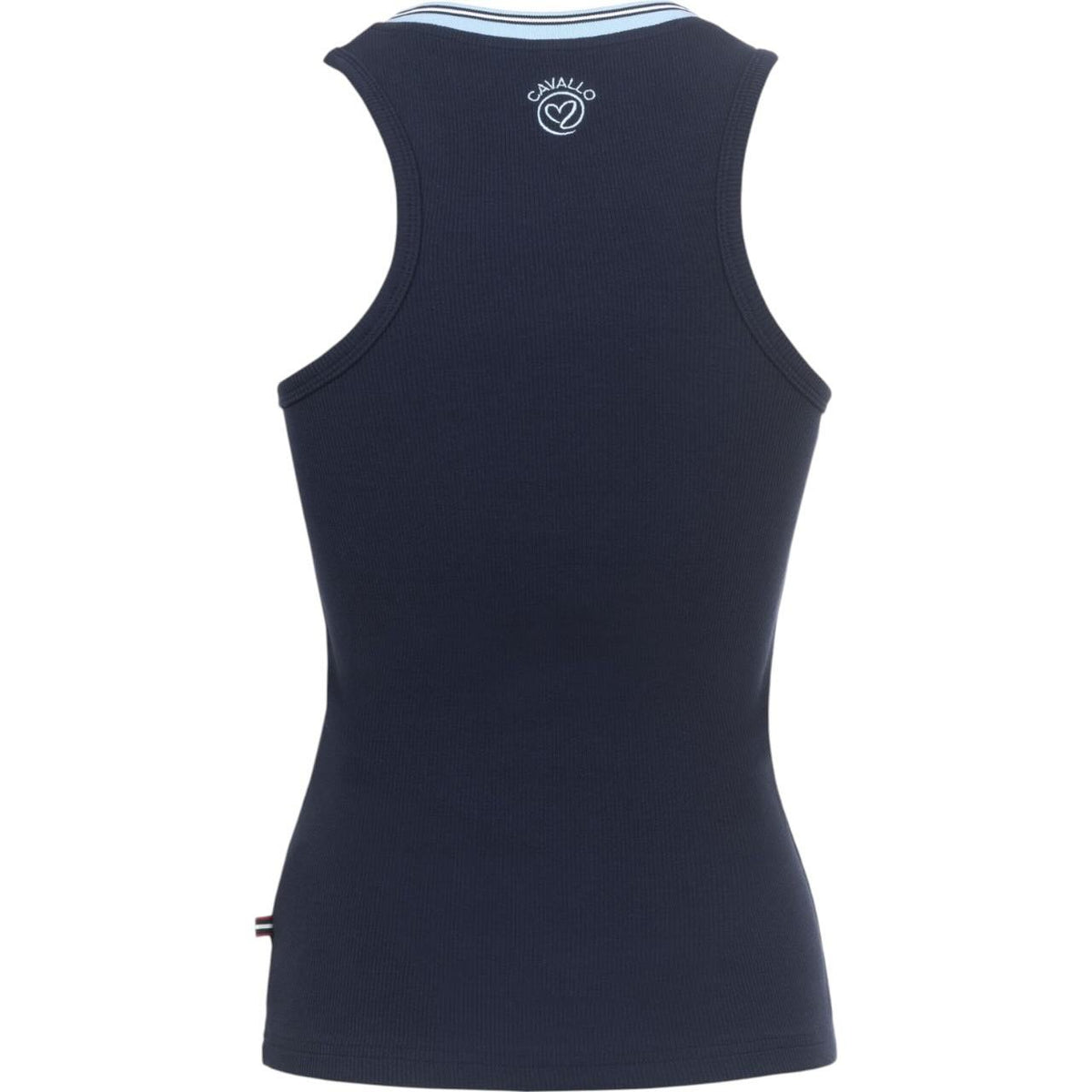 Top Damen Sleeveless Cavalmay Event Kollektion Tanktop, Navy, Produkt allein auf weißem Hintergrund.