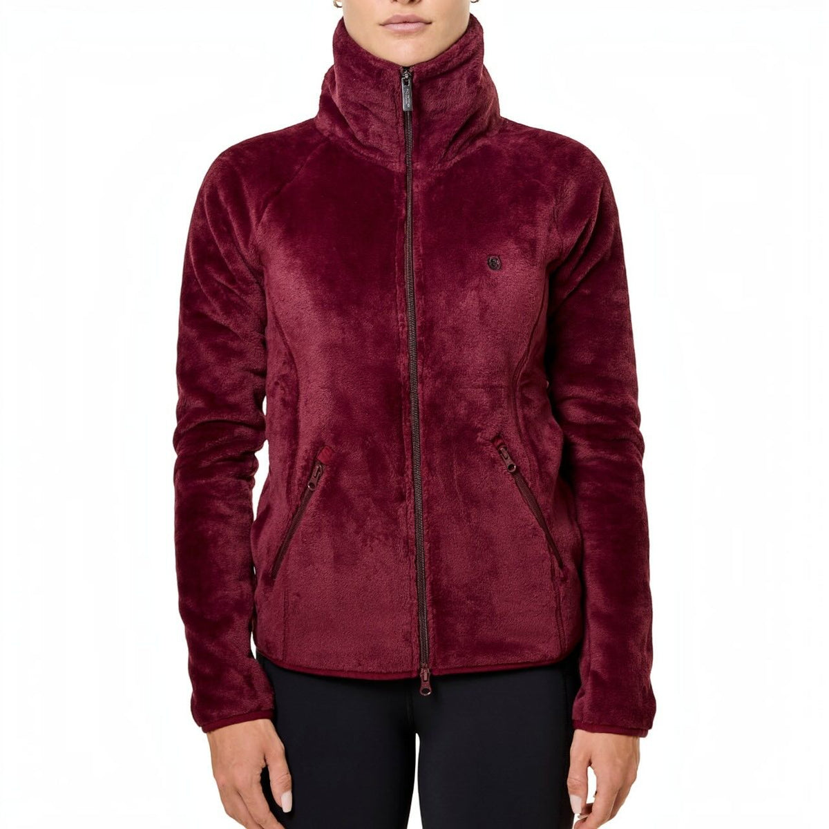 Fleecejacke Damen Velvet Merlot Teddy Jacke