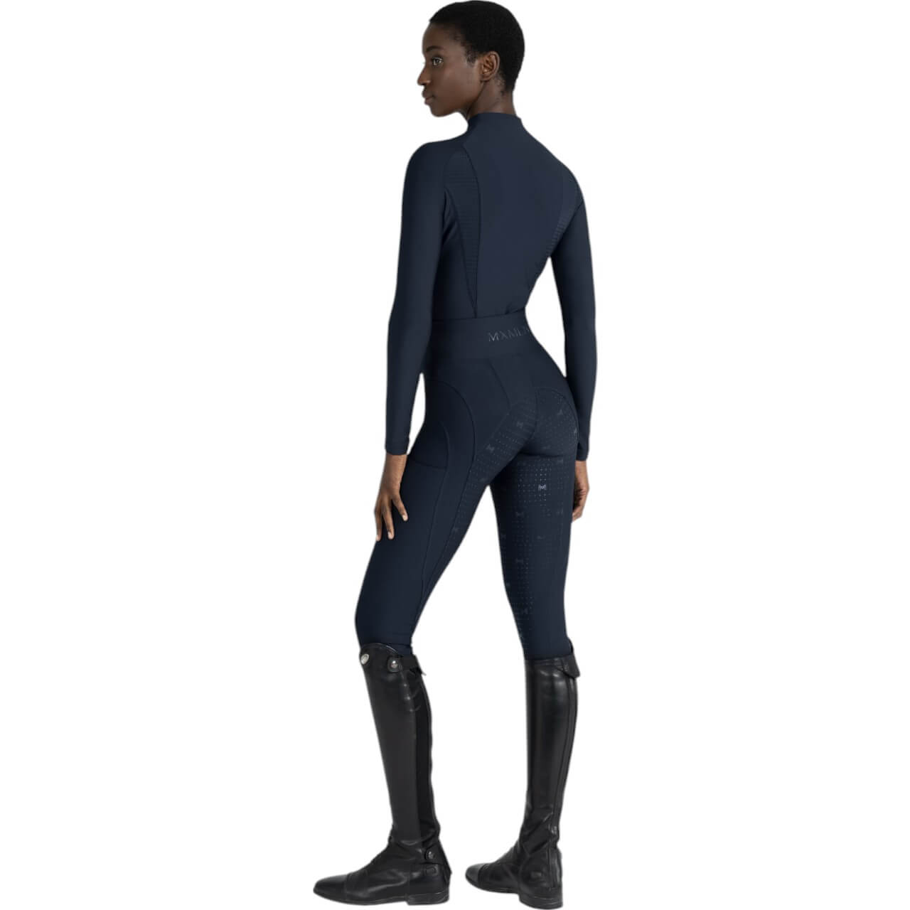 Reitleggings Damen Full-Grip Outline Damenreitleggings