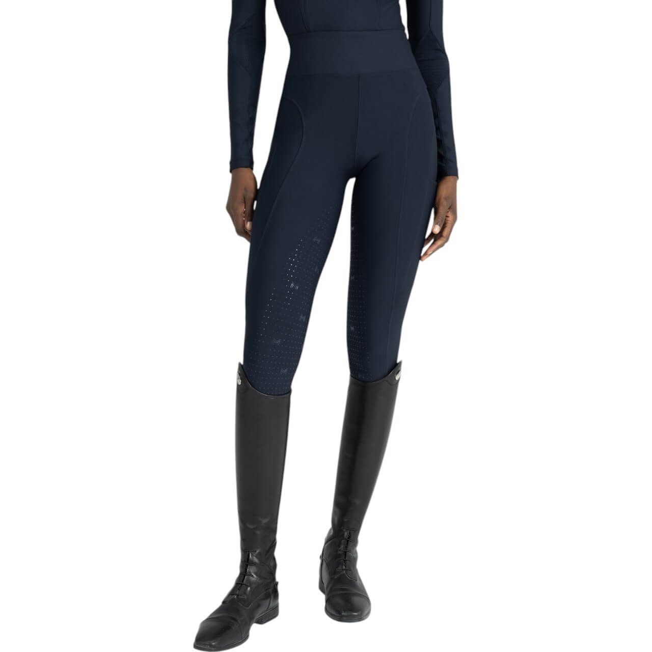 Reitleggings Damen Full-Grip Outline Damenreitleggings