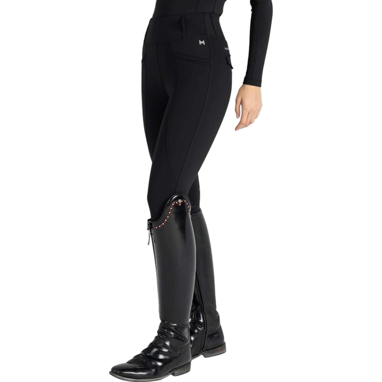 Reitleggings Damen Full-Grip Winter Pro Leggings