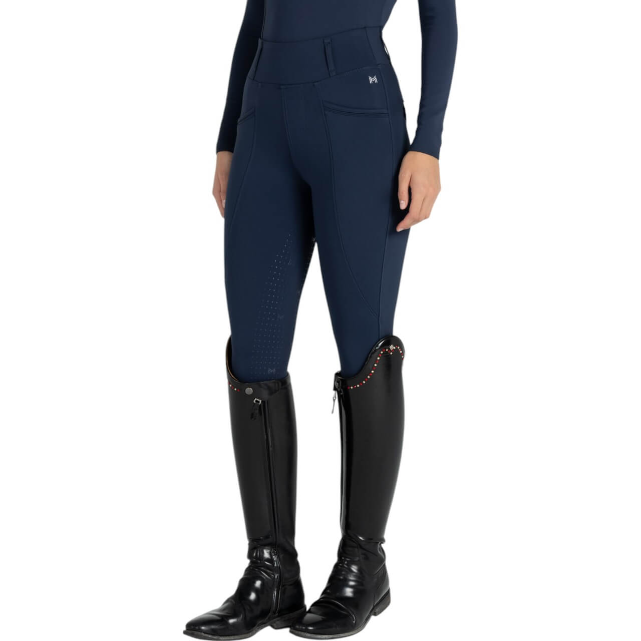 Reitleggings Damen Full-Grip Winter Pro Leggings