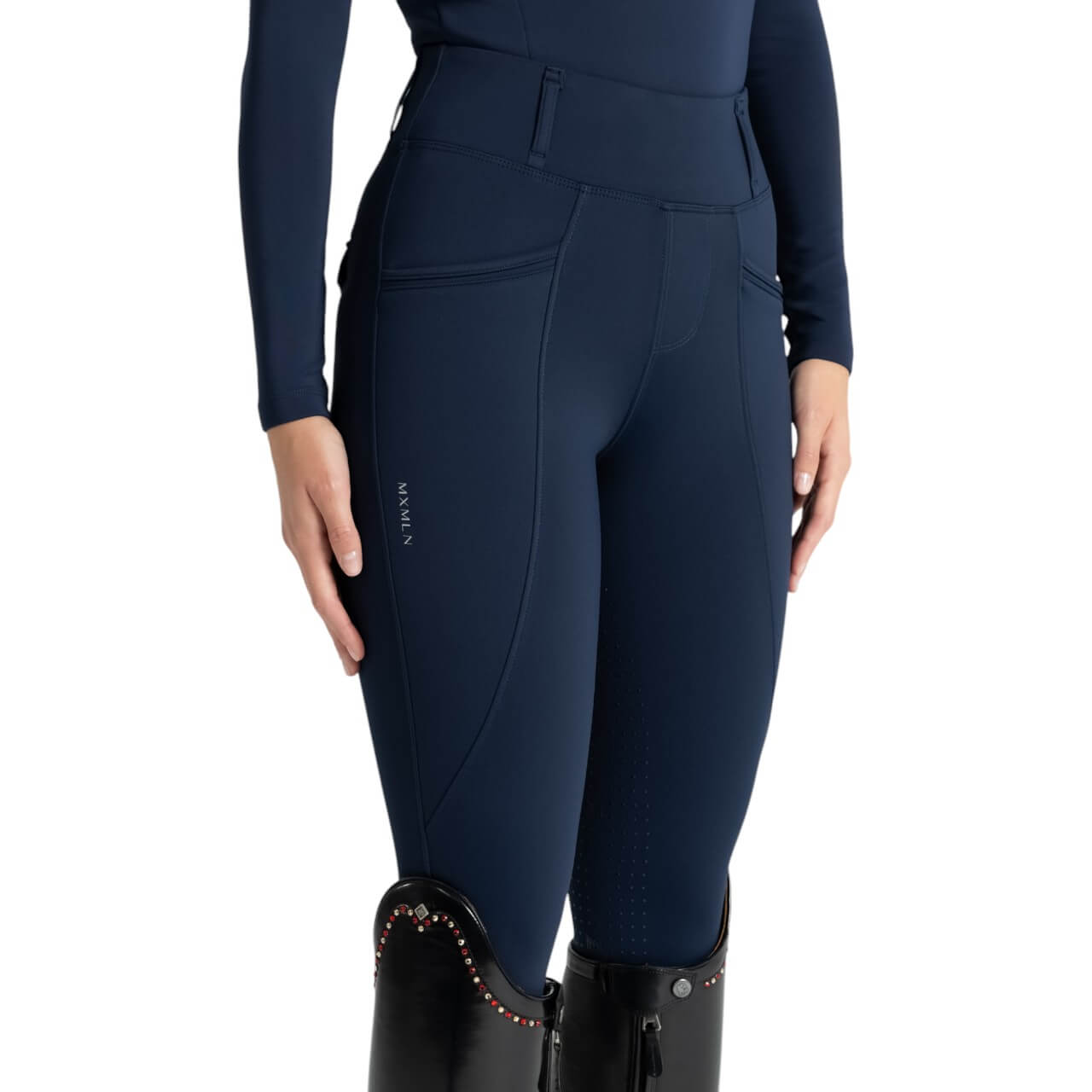 Reitleggings Damen Full-Grip Winter Pro Leggings
