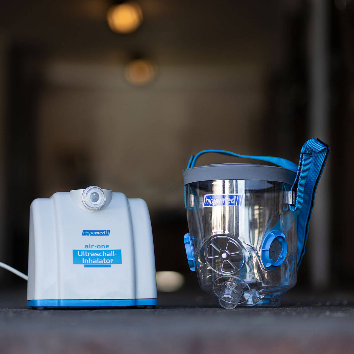 Ultraschall-Inhalator inklusive Warmblutmaske AirOne Pferdeinhalator