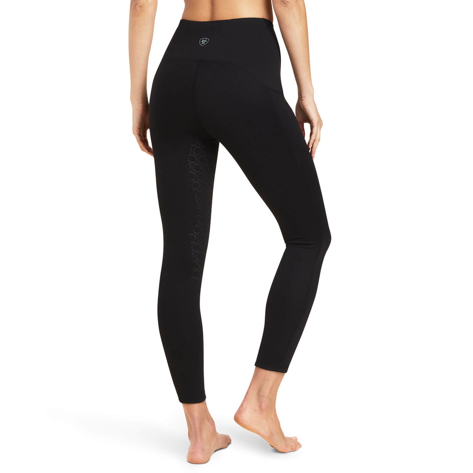 Reitleggings Damen Venture Thermal Half Grip Winterreithose