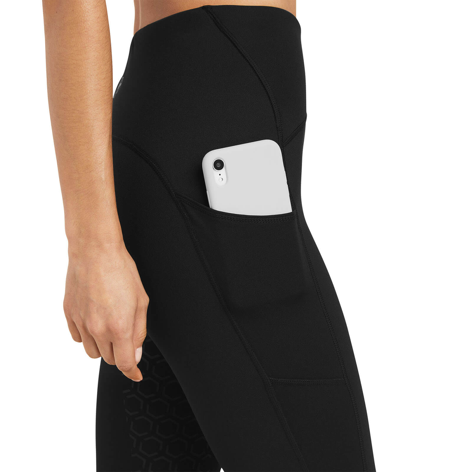 Reitleggings Damen Venture Thermal Half Grip Winterreithose