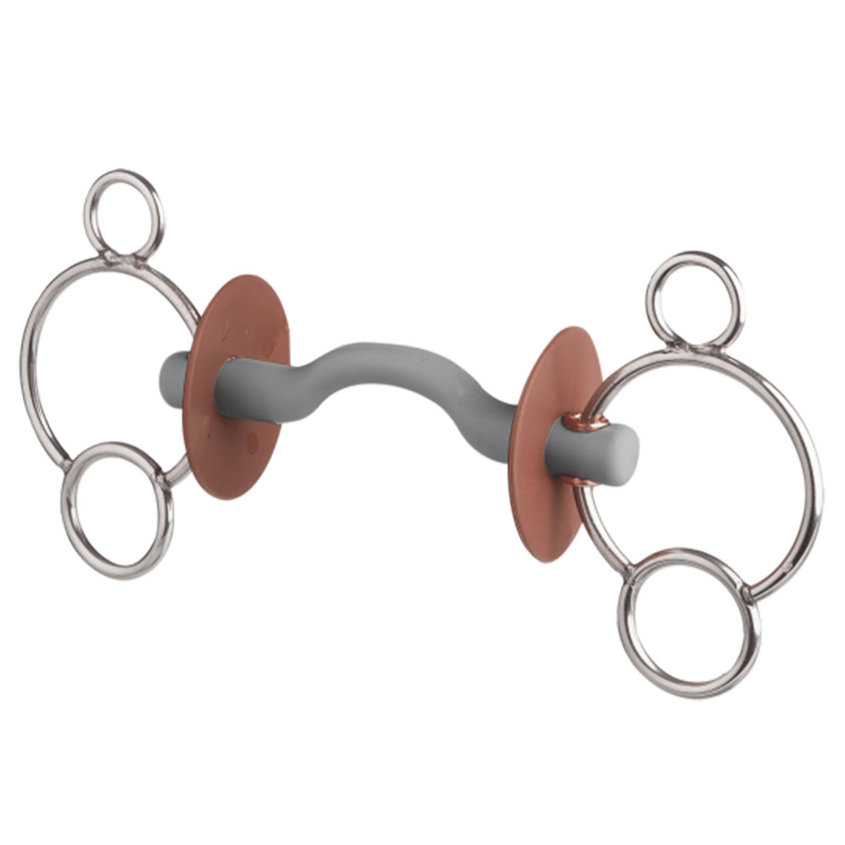 3 Ring Gebiss Zungenbogenstange Soft 18 mm Stangengebiss