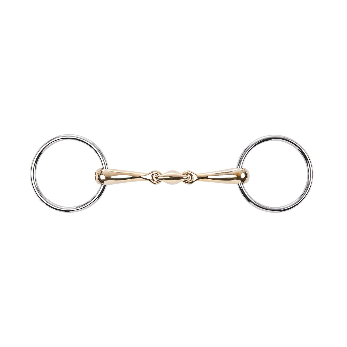 Wassertrense Doppelt Gebrochen KAUGAN®-Shaped 16 mm Gebiss, Produkt allein auf weißem Hintergrund.