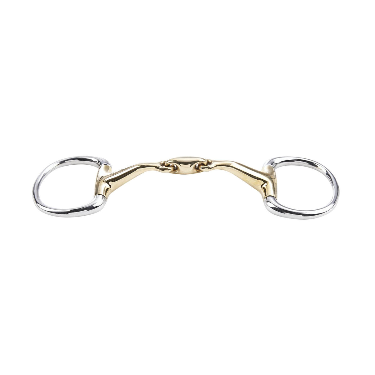 Olivenkopfgebiss Doppelt Gebrochen KAUGAN®-Shaped 14 mm Gebiss, Produkt allein auf weißem Hintergrund.