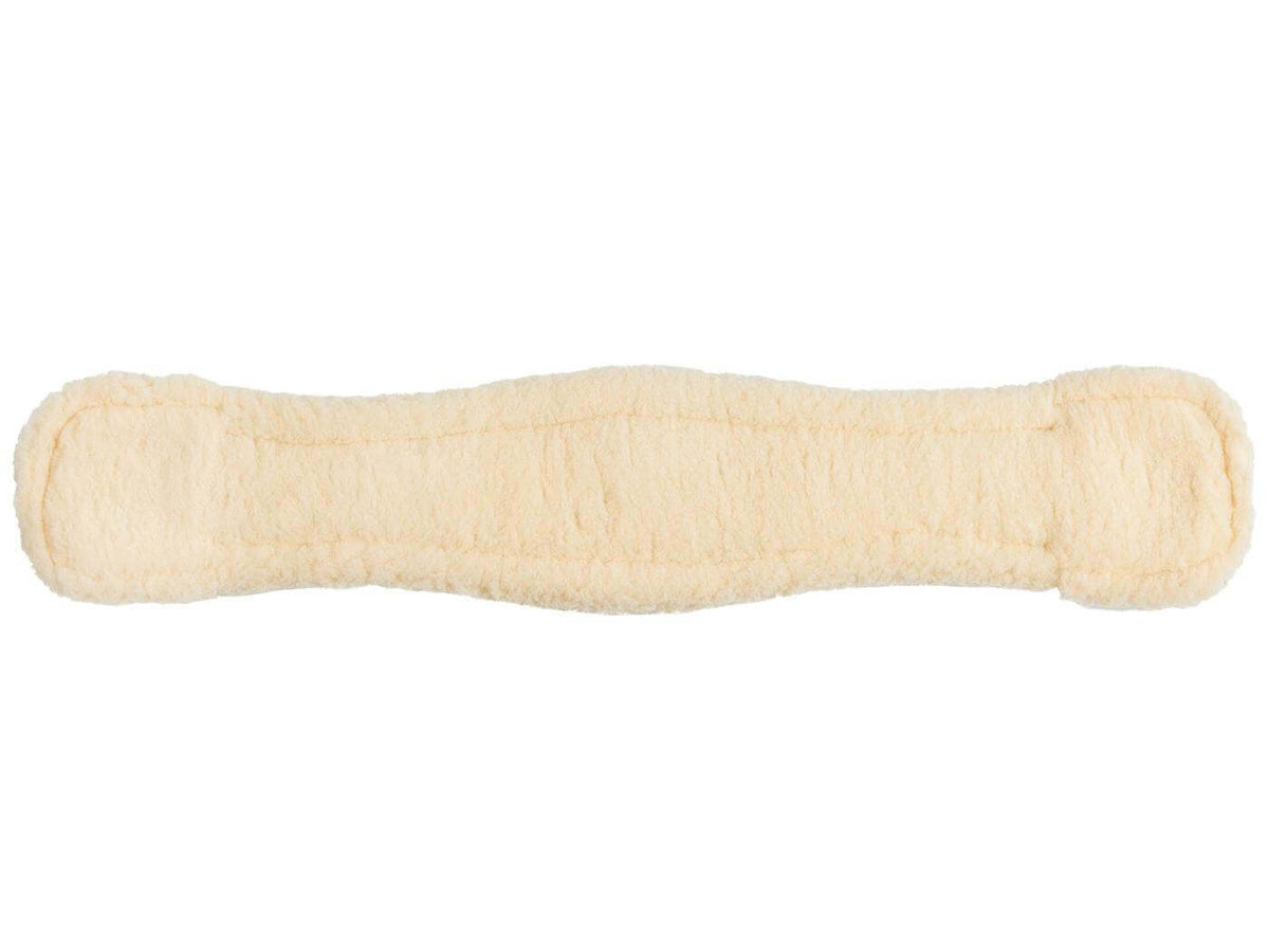 Sattelgurt Art-Fur Dressur D, Creme, Produkt allein auf weißem Hintergrund.