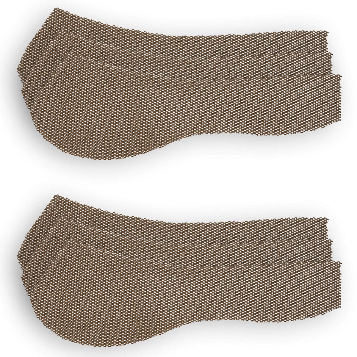 Sattelunterlage 3D Air Effect Flexi SP Springunterlage, braun, zwei Einlagen auf weißem Hintergrund.