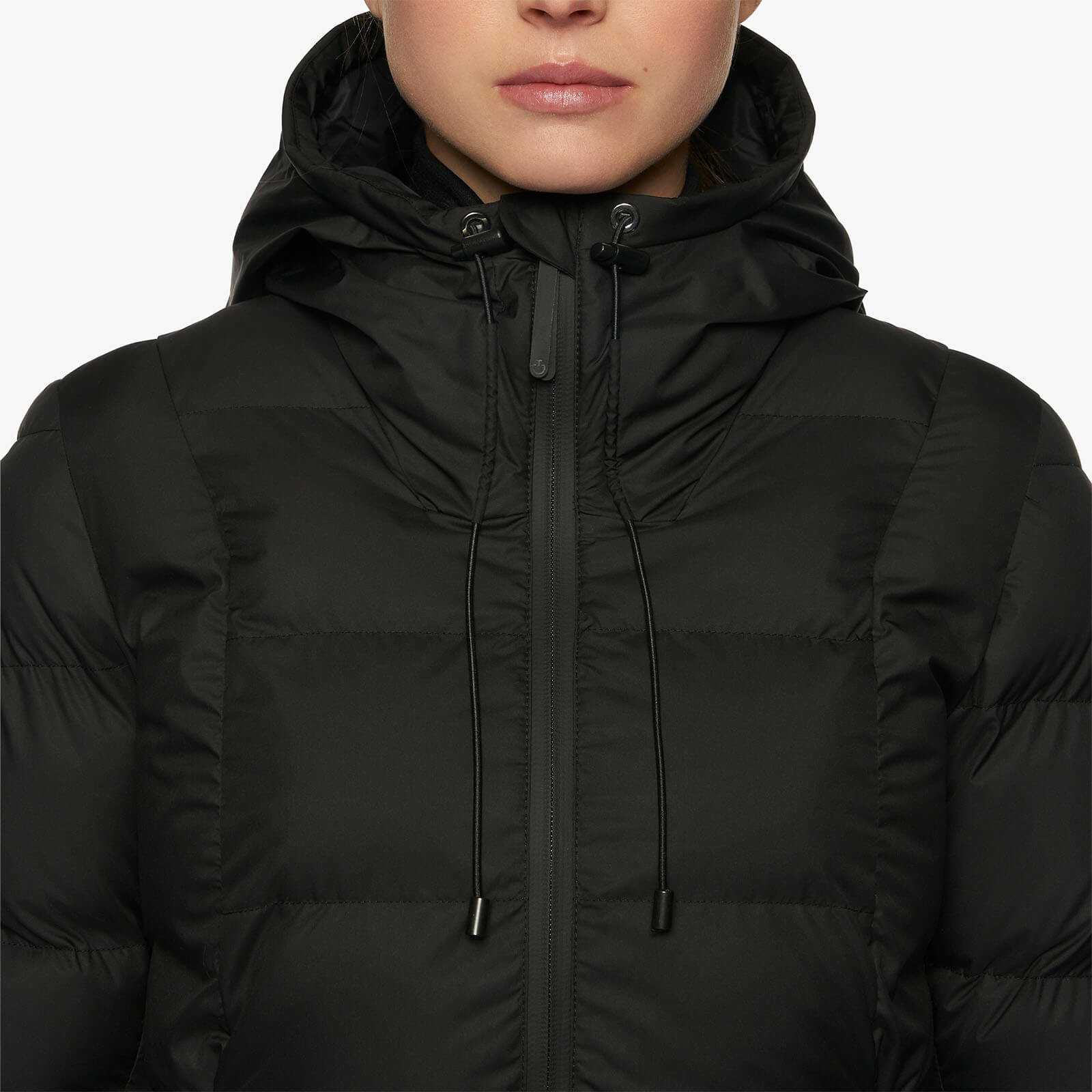 Jacke Damen Belted Quilted Nylon Hooded Coat HW 2022 Steppjacke