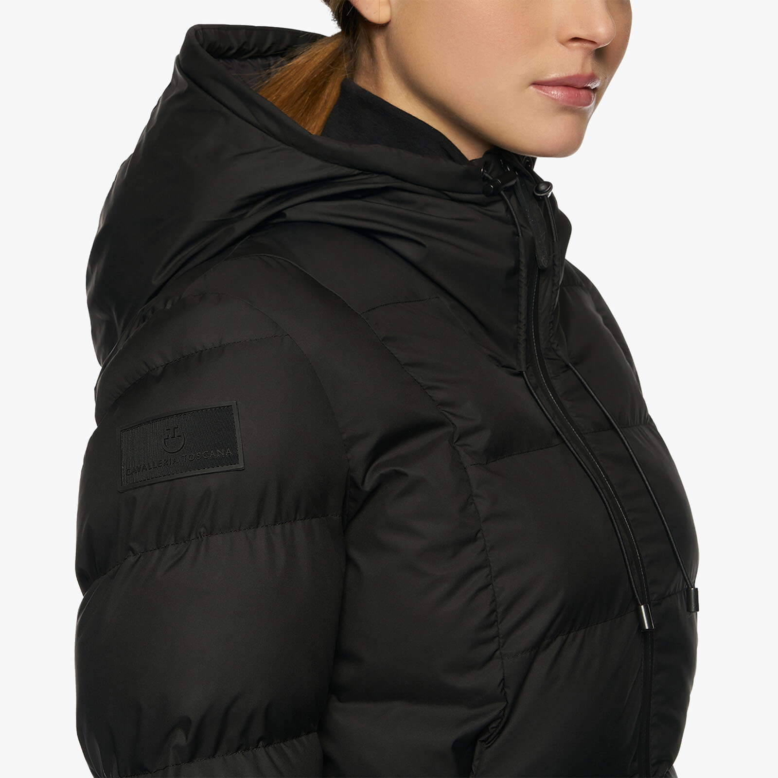 Jacke Damen Belted Quilted Nylon Hooded Coat HW 2022 Steppjacke