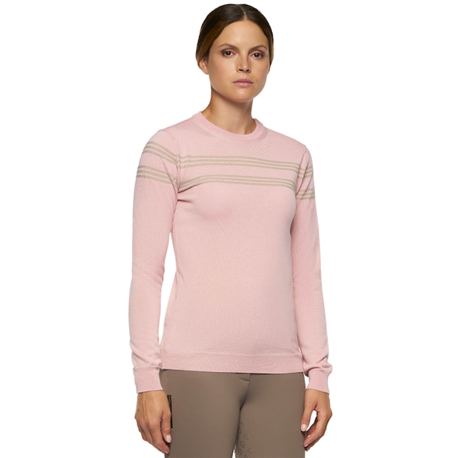 Strickpullover Damen Merinos Blend Crew Neck Striped FS 2022