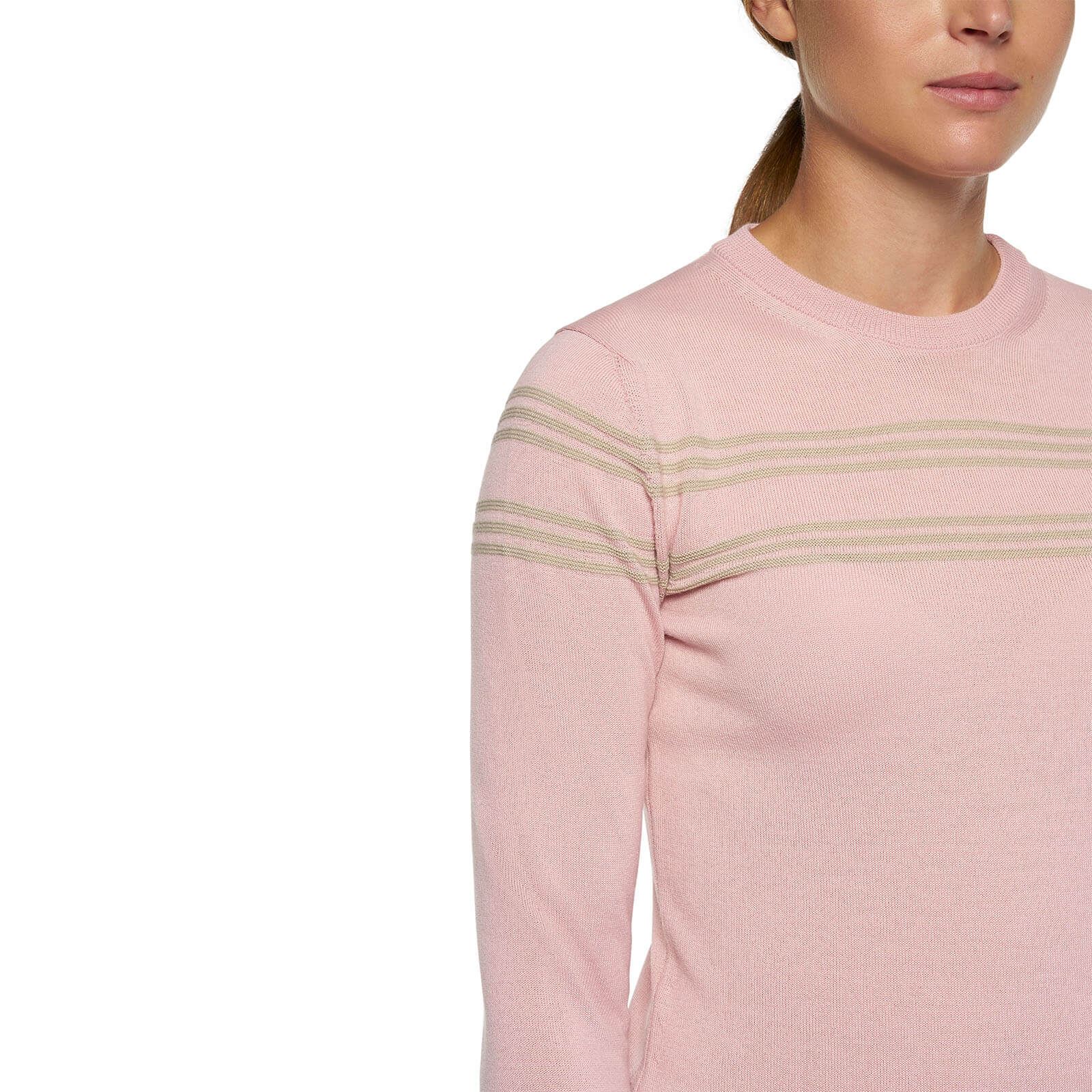 Strickpullover Damen Merinos Blend Crew Neck Striped FS 2022