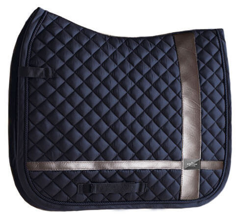 Dressurschabracke Leather Deluxe Silver