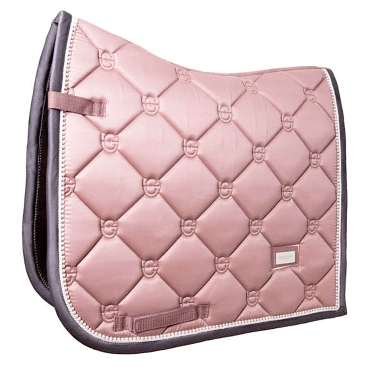Equestrian Stockholm Dressurschabracke Pink Pearl Schabracke, Shiny Dusty Pink, Produkt allein.