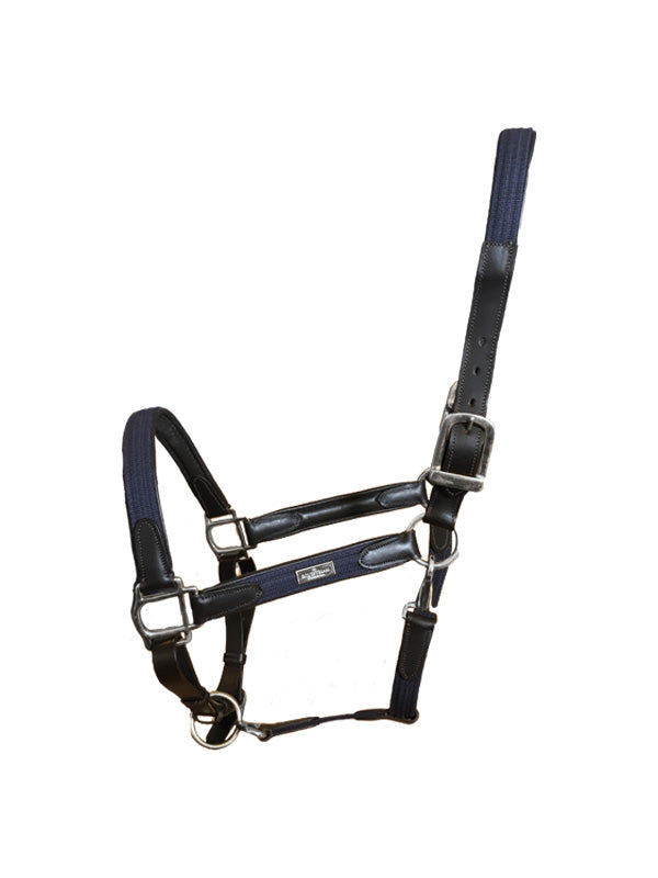 Halfter & Führstrick Navy Silver Stallhalfter