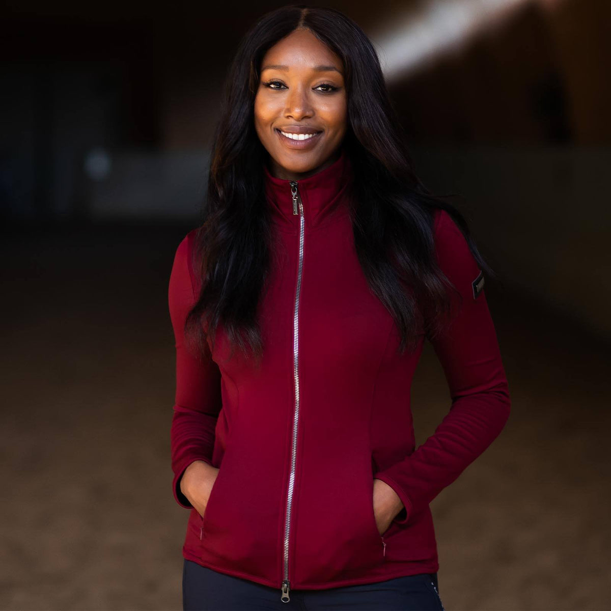 Jacke Damen Explorer Jacket Bordeaux Trainingsjacke Sweatjacke