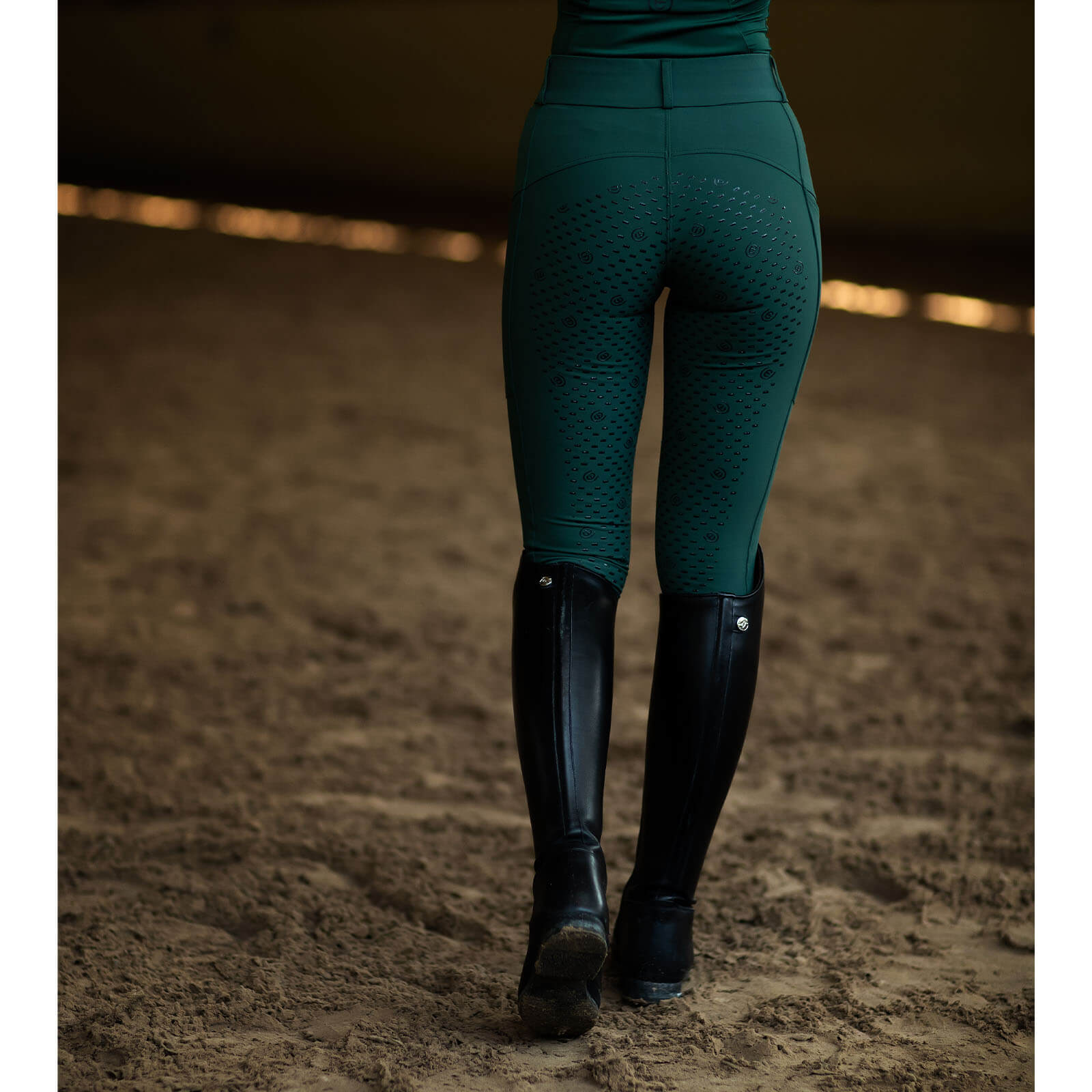 Reithose Full-Grip Dressage Elite Sycamore Green Vollbesatz Damenreithose