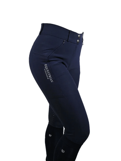 Reithose Jump Elite, Dunkelblau, Produkt allein auf weißem Hintergrund.