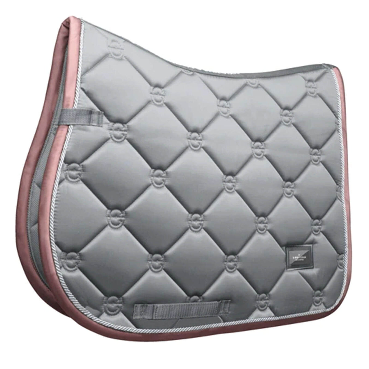 Springschabracke Dusty Pink, Shiny Grey, Produkt allein auf weißem Hintergrund.