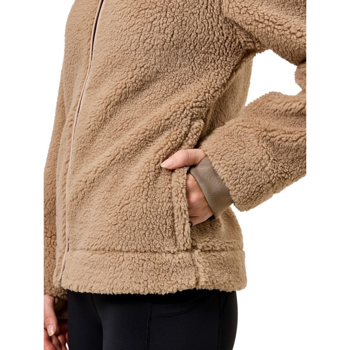 Jacke Damen Teddy Fleece Jacket Sand Kollektion