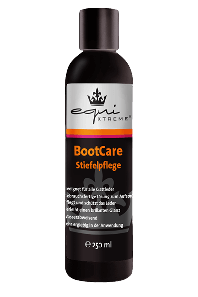 equiXTREME Stiefelpflege BootCare Sprühpflege, 250 ml, Produkt allein auf schwarzem Hintergrund.